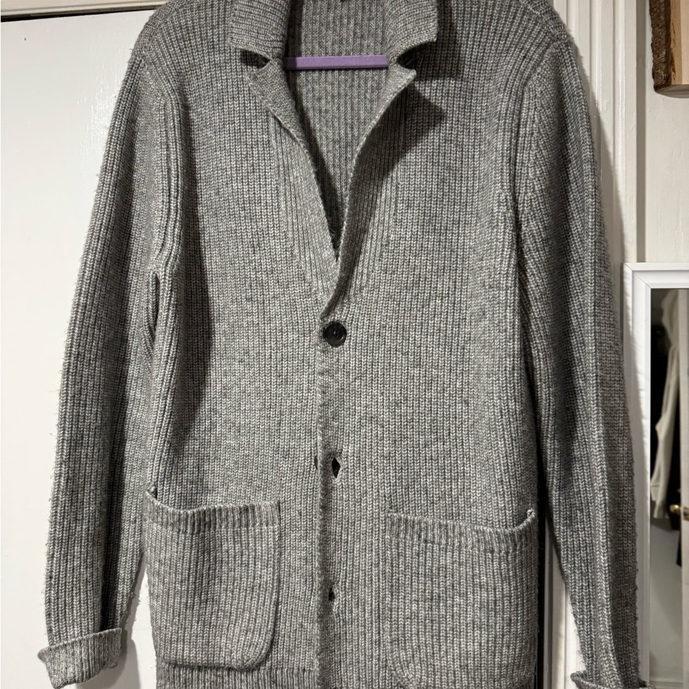 Gray Ribbed Men's Sweater